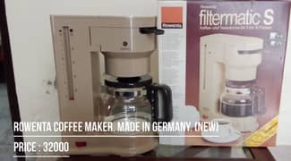 Rowenta Coffee Maker. Made in Germany. (New)