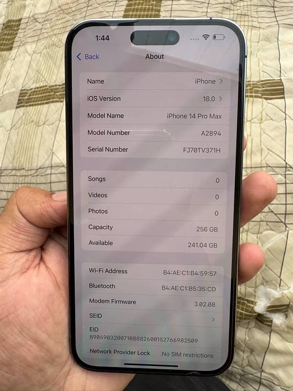 IPHONE 14 Pro Max ( Factory Unlock  ) 256gb Deep Purple 3