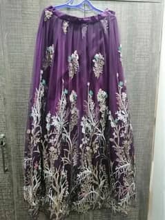 "FOR SALE" Premium customized purple net Lehnga.