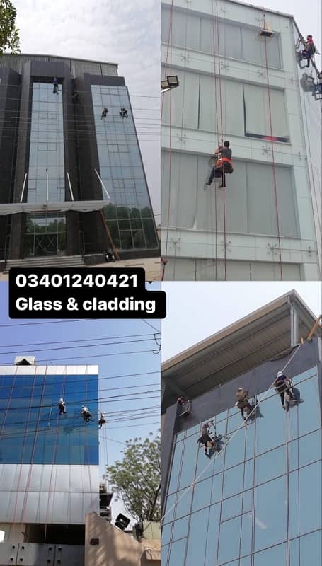 glass/curtain/wall/spider/upvc/windows/12mm/8mm/acp/alucobond/cleaning 0