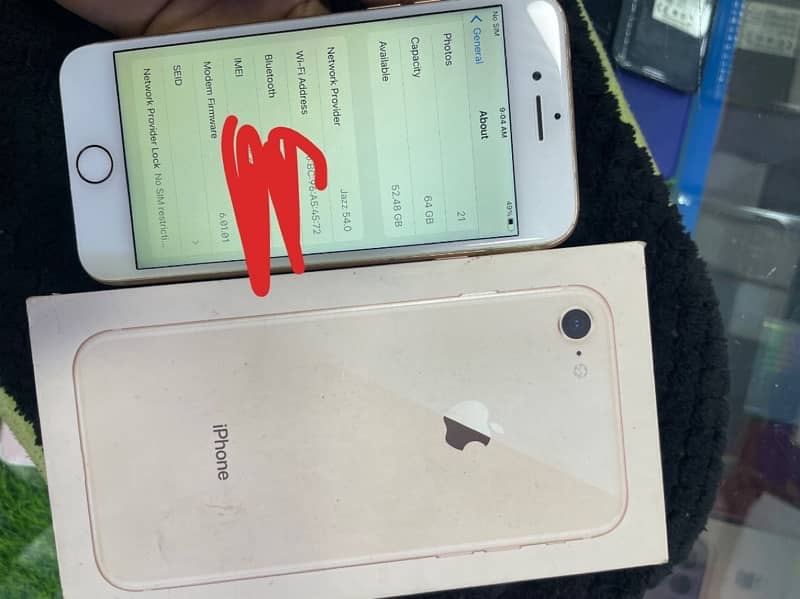 iphone 8 64gb pta aprvd with box 0