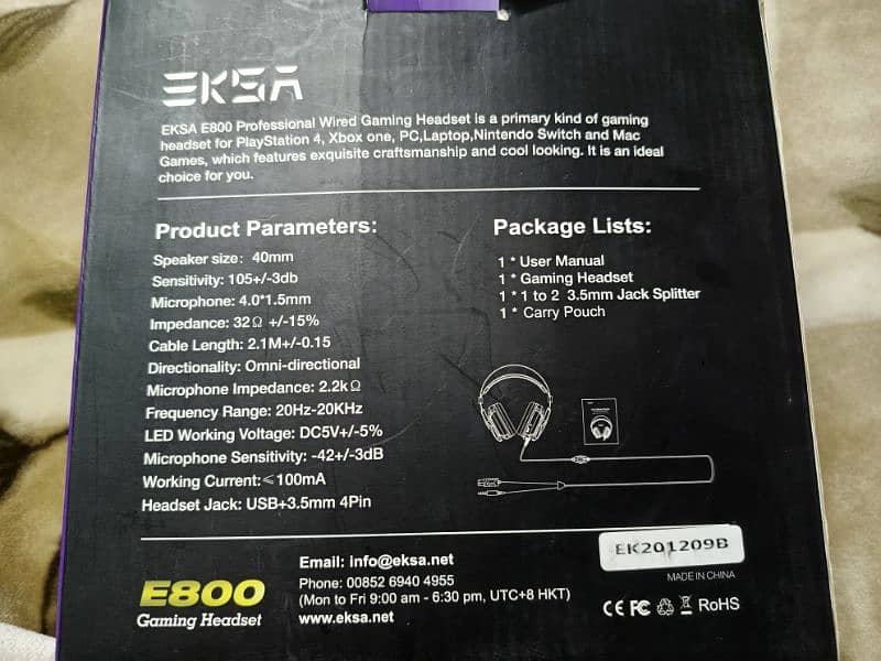 EKSA e800, Wired gaming RGB premium headphones 14