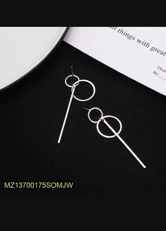 Pairs of double circle geometric Drop earrings 4