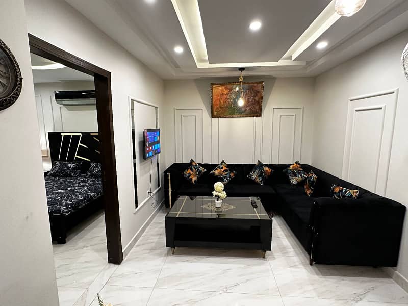 One bed brand new luxury apartment on daily basis & weekly basis bahria town lahore 8