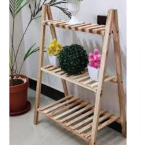 3 Tier Wooden  Flower Pot Planter 1