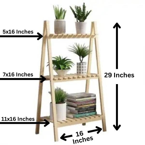 3 Tier Wooden  Flower Pot Planter 4