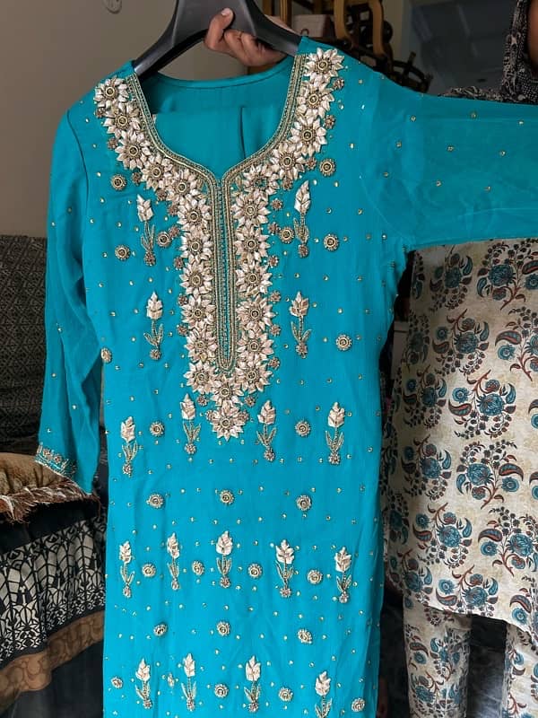 sky blue suit with ghota work 1