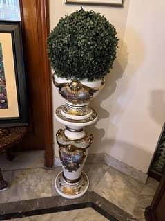 Pedestal tall vase | Mosaic | Faux plant | Luxury | Decor