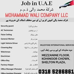 Required Male and Female Staff For UAE