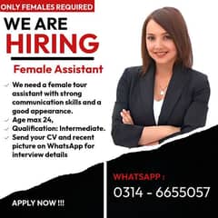 Female Assistant Required || Jobs, Staff Required