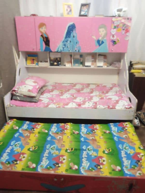 kids sliding double bed 0