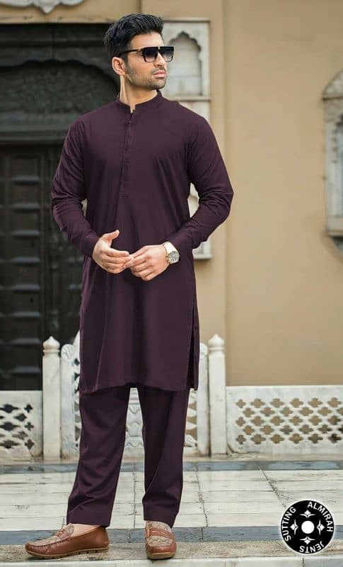 Elegant Purple Wool Suit for Men - Winter Collection 2