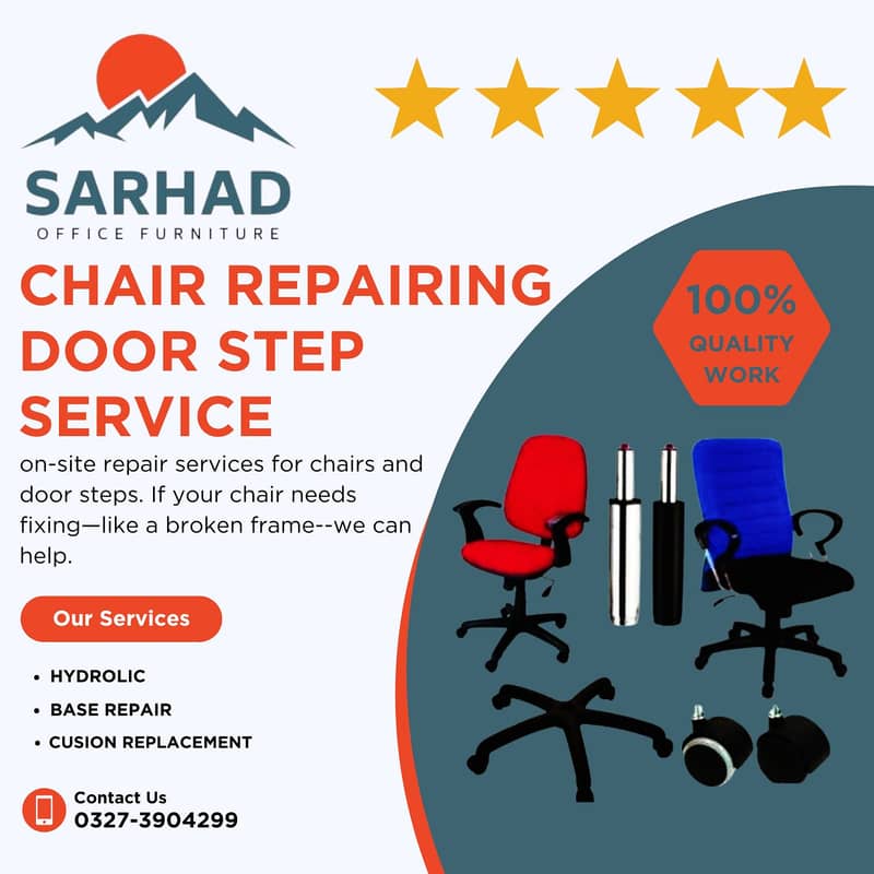 New Executive chair/Office chair repairing/chair repair/sofa repairing 0