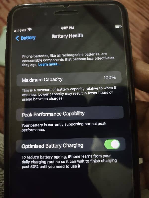 Iphone 7 plus pta approved 100% health 5