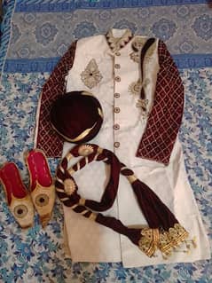 sherwani with complete set( kulla,shoes)