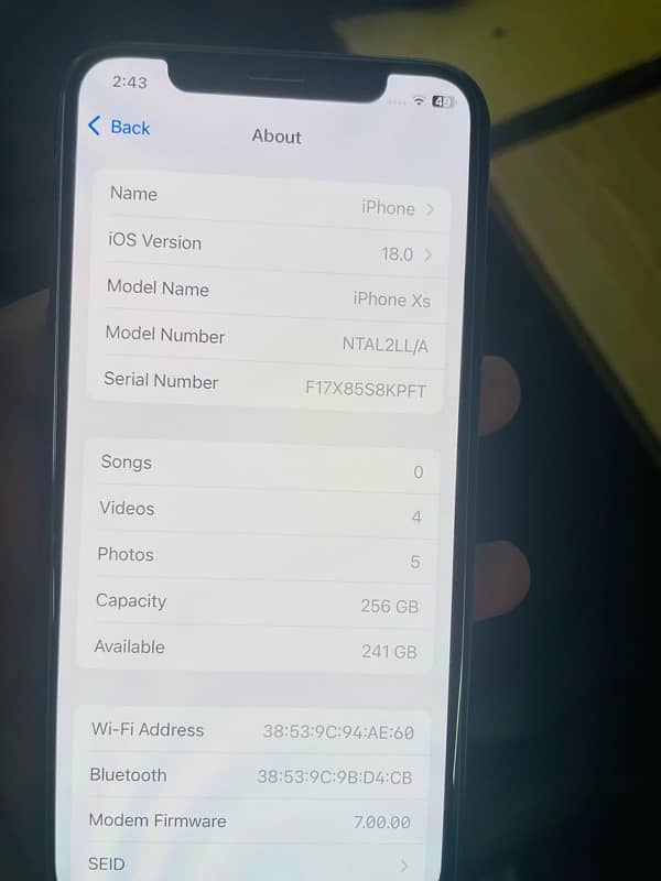 iPhone xs dual PTA 6