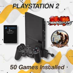 PS2 with 4gb usb all games included takken5 and God of war