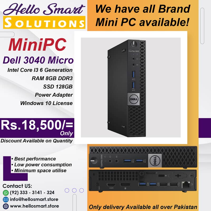 Mini PC | Dell, Lenovo, HP | minipc I3 I5 4Gen, I3 I5 6Gen | Desktop 4