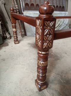 Fancy Charpai with Sheesham Frame and Carving