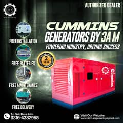 Cummins Generators|30to 500 KVA|Diesel Generator|Commercial Generator