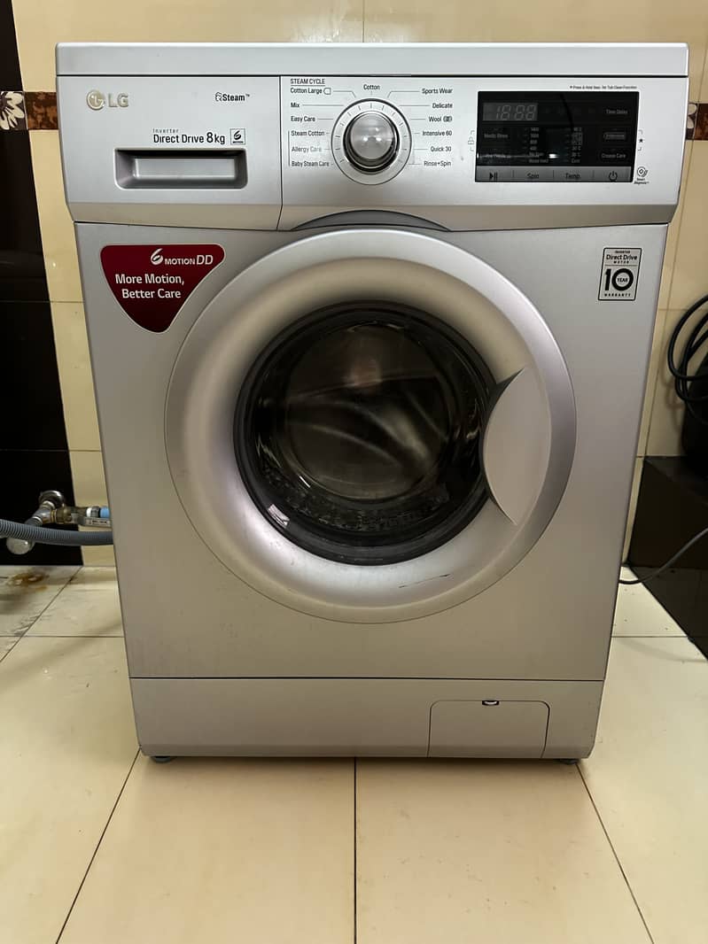 LG fully Automatic Wasing machine 8kg slightly used for sale 4