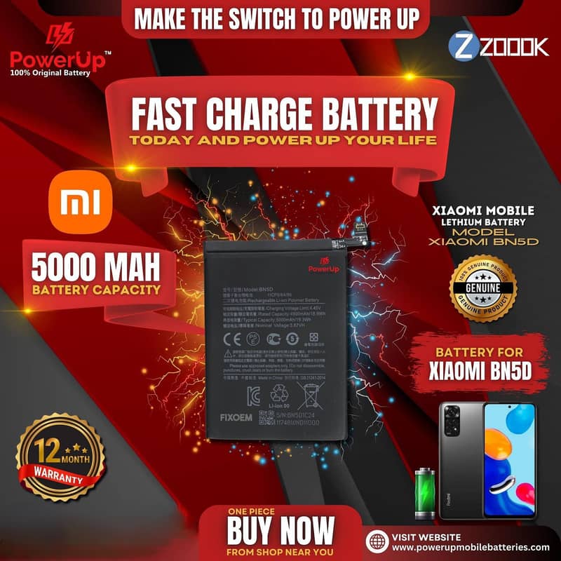 PowerUp Original Mobile Batteries with 1 Year Warranty 6