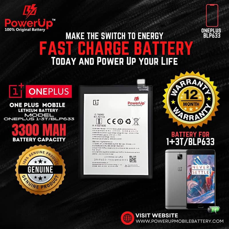 PowerUp Original Mobile Batteries with 1 Year Warranty 10