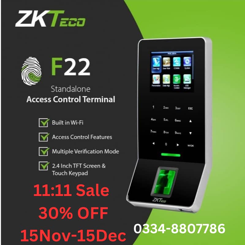 Wifi Face Biometric Time Attendance Machine Zkteco F22 Mb460 k50 k70 0