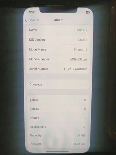 iPhone 12JV 64GB 94%Health 8