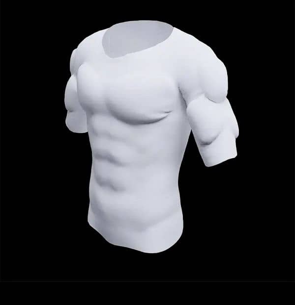 New style fake muscle clothes Men's fake chest T-shirt invisible 0