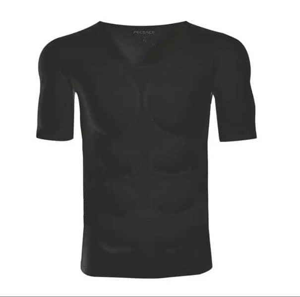 New style fake muscle clothes Men's fake chest T-shirt invisible 3