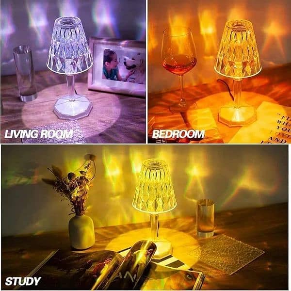 MULTI COLOR RECHARGEABLE TABLE LAMP 1