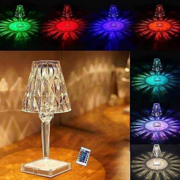 MULTI COLOR RECHARGEABLE TABLE LAMP 3