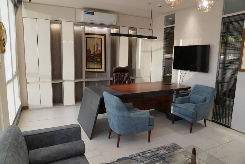 8 MARLA FULL LUXERY FURNISHED SHARING OFFICE FULLY RENOVATE WITH BIGGEST ELEVATOR INSTALLED AND FACING GOLF RAYA AVALIABLE FOR RENT IN DHA DEFENCE RAYA PHASE-6 33