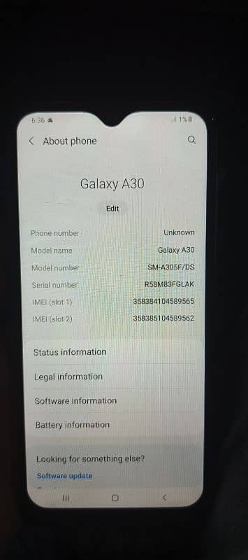 samsung a30 4gb 64gb 1