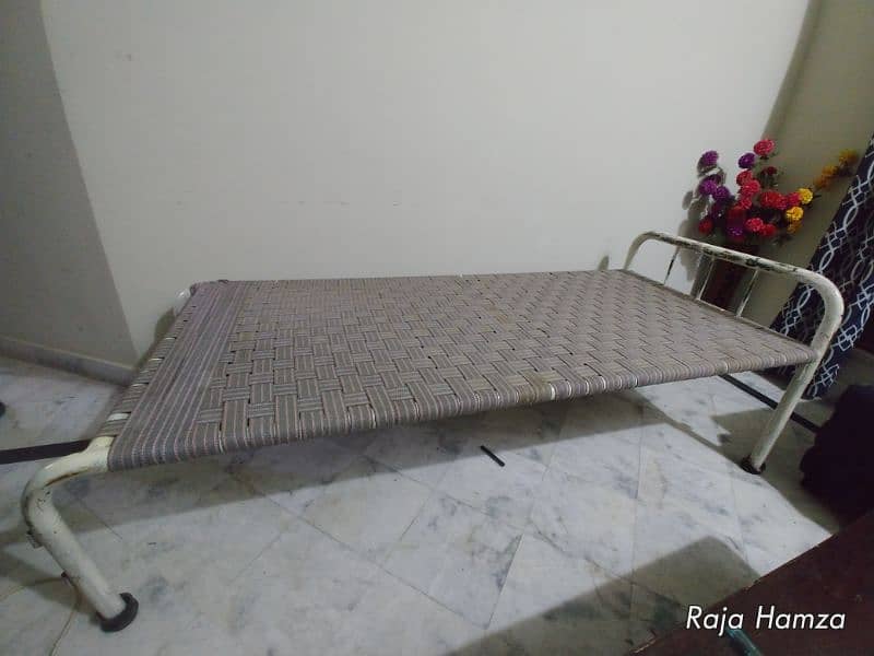 Full size Army metal Charpai set | Solid condition | 6x3ft 2