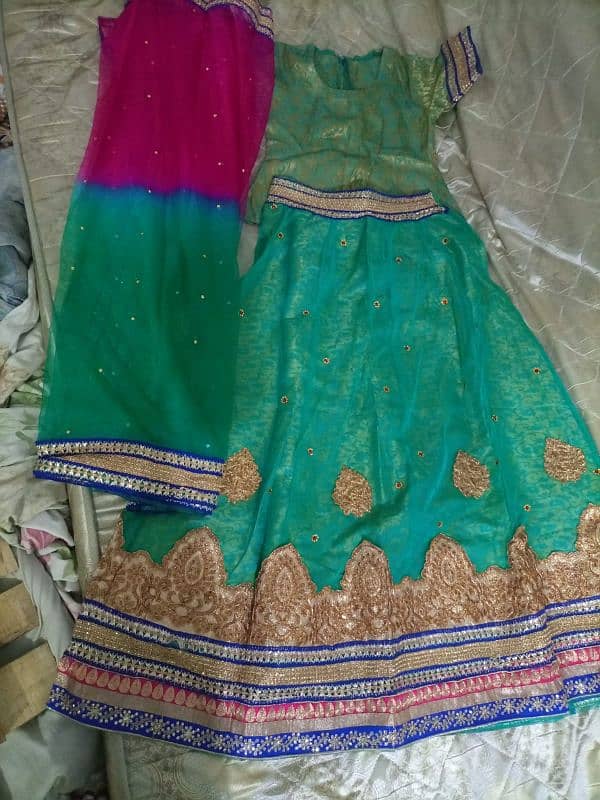 beautiful lehnga choli with fancy dupatta for sale 0