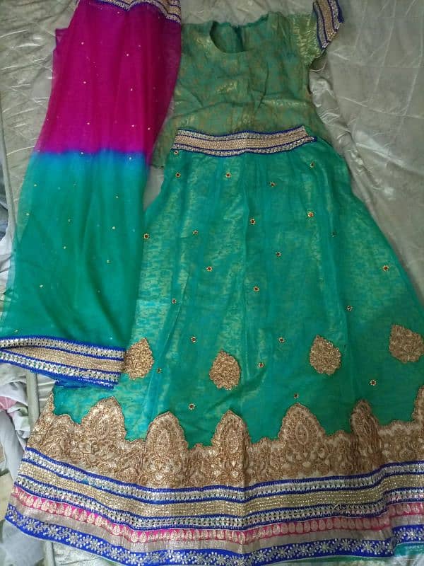 beautiful lehnga choli with fancy dupatta for sale 1