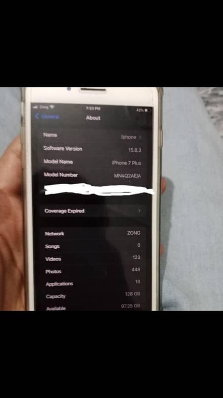 iPhone 7plus 128gb battery change hai baki mobile orignal hai 6