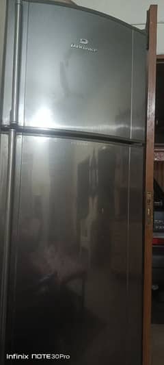 Its a refrigerator with two doors. .