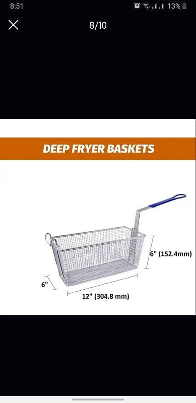 Fryer Basket Stainless Steel 11