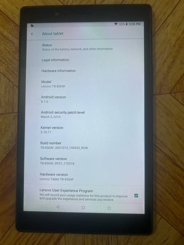 Lenovo Tab-8504F ,16GB 0