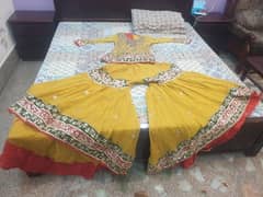 Yellow shara full gota work