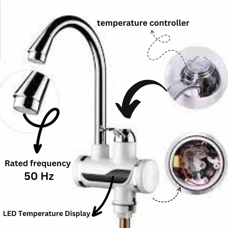 Instant Water Heater Tap with shower Shock Proof wholesale 03024091975 1