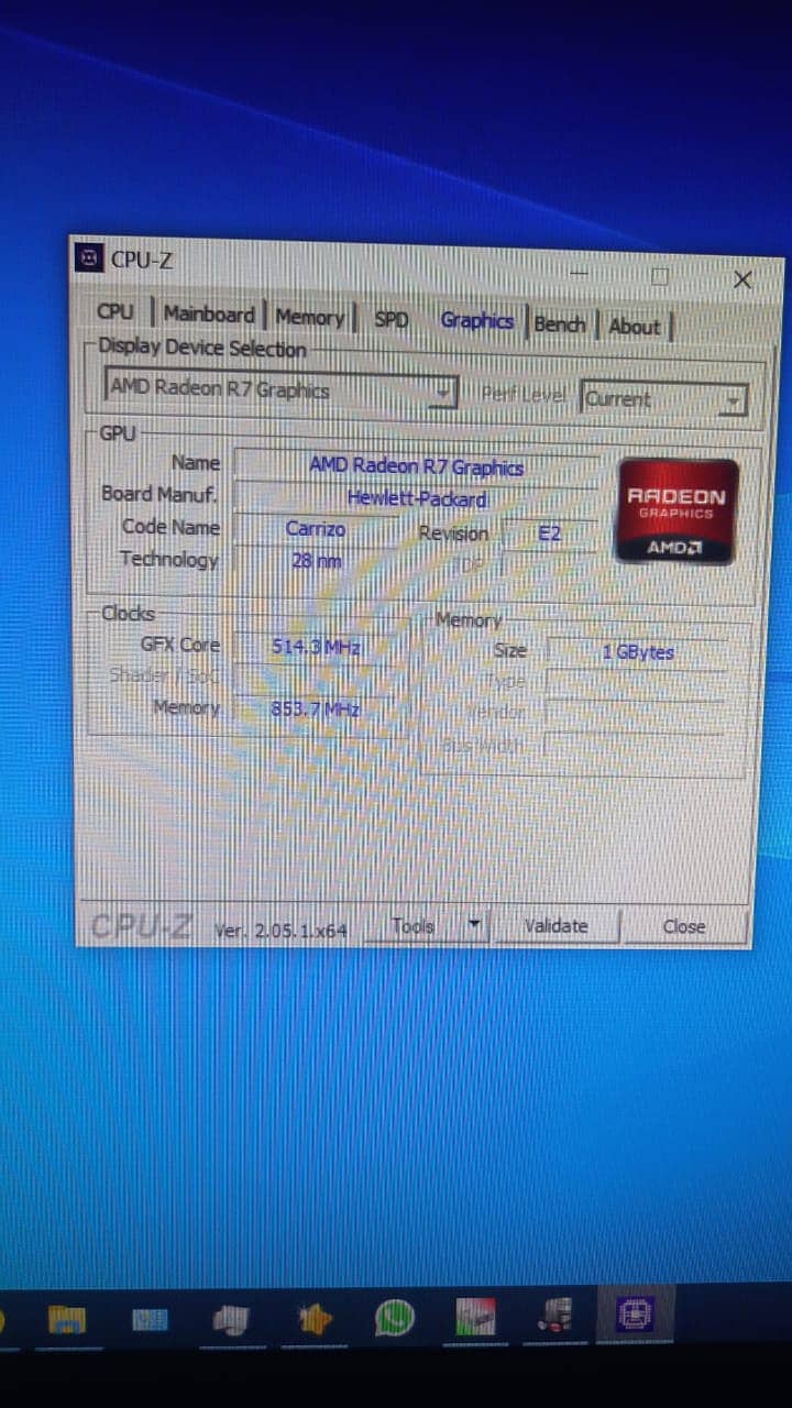 HP AMD A8 9600 7th Generation 8 GB DDR4 Ram 250 Gb Hard 4