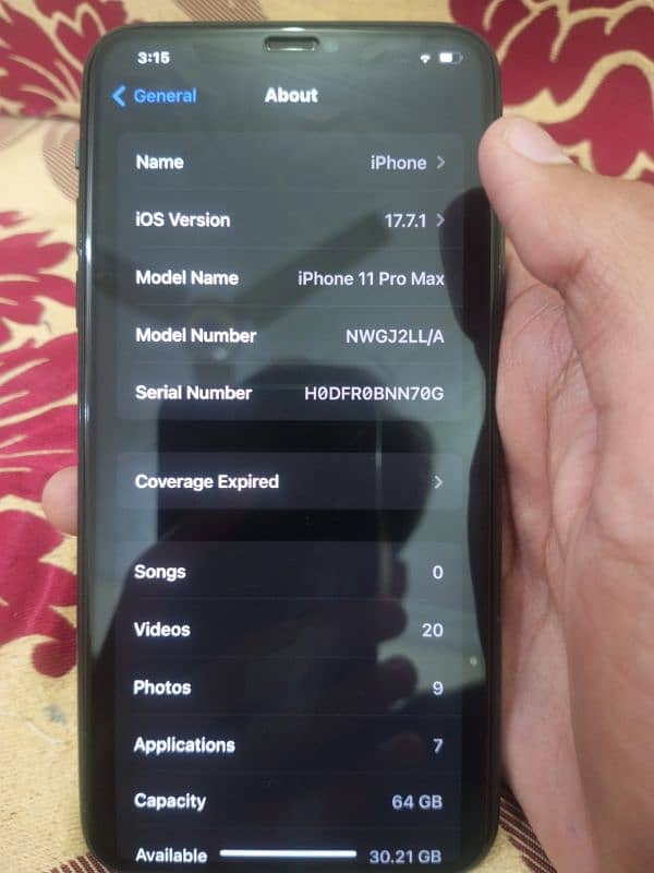 iphone 11 pro max face id ok 98% health orignial 6