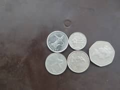 Coin pence 50 (1997) and some other coins