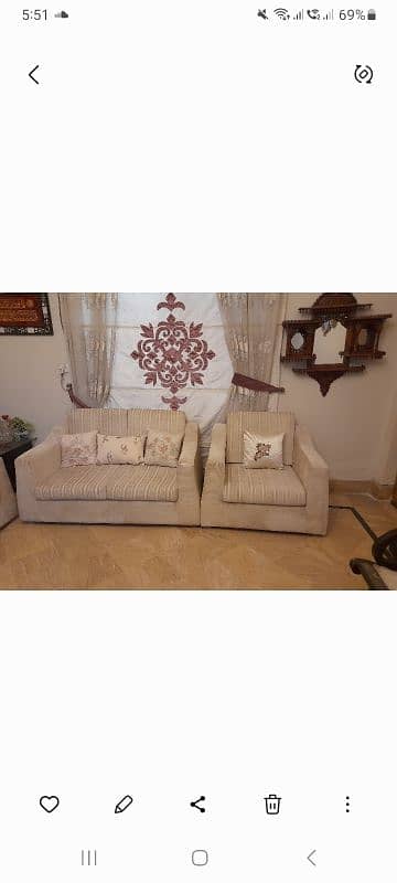 7 seater sofa set. 3 seats, 2 seats and 1 seat  and 1. 0