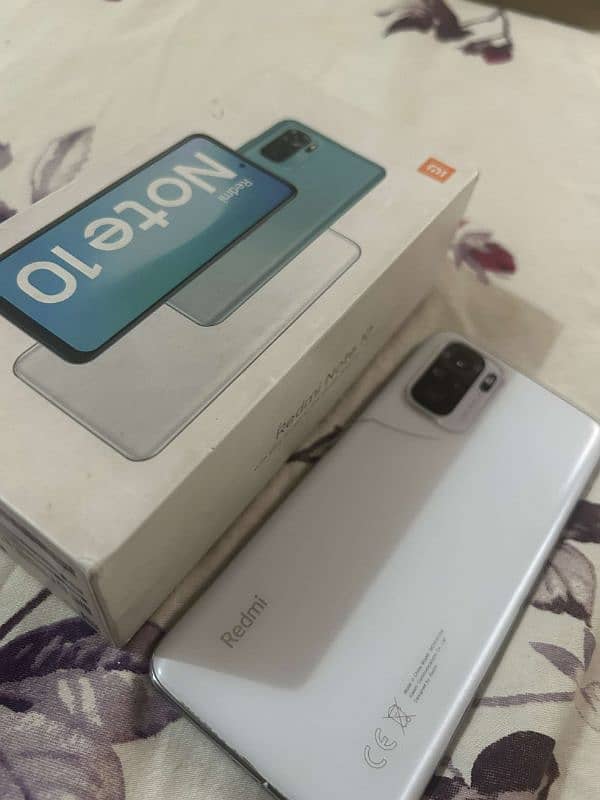 Redmi note 10 with box Super AMOLED display figer ok 1