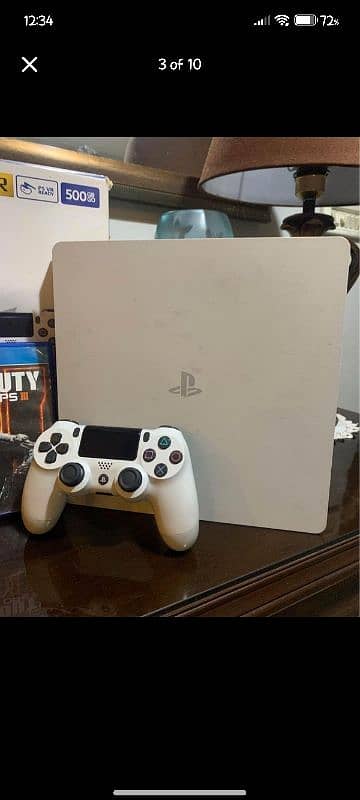 PS4 slim glacier white 1